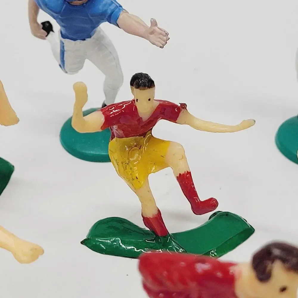 Vintage Hard Plastic Sports Cake Toppers Football Soccer Field Hockey Lot of 8